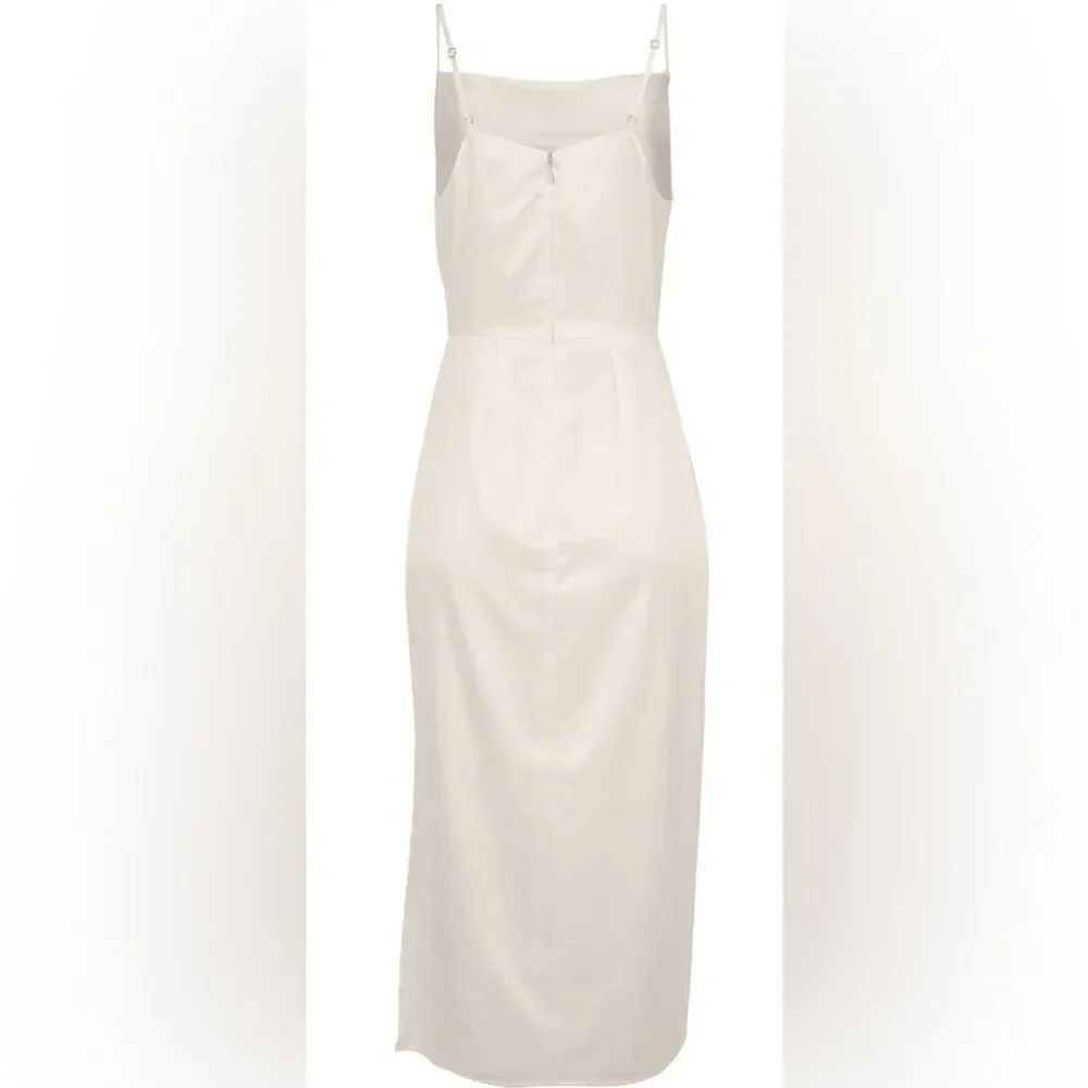 🛍️Cowl Neck Satinny Slip Dress in Ivory New With Tags  Size 8 - Picture 7 of 7